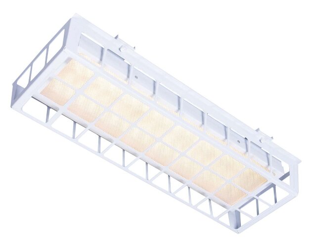 Накладной светодиодный светильник для спортзалов с защитной решеткой 40 Вт IP65 650х250х95 мм 3000К Призма - фото 3