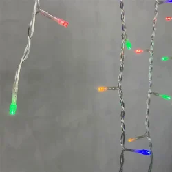 Гирлянда Бахрома 3,1 x 0,5 м Разноцветная 220В, 150 LED, Провод Прозрачный ПВХ, IP54