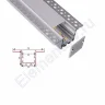Алюминиевый профиль встраиваемый в гипсокартон 873 (2500*75/35*32мм с рассеивателем) - фото.