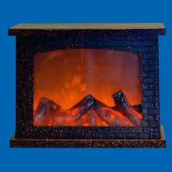 ULD-L2821-005-DNB-RED BROWN FIREPLACE Фонарь светодиодный Камин, на батарейках 3АА не в-к, 28х21см, 5 светодиодов, Эффект пламени, Корпус коричневый, TM Uniel