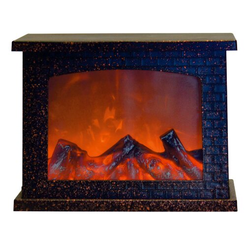 ULD-L2821-005-DNB-RED BROWN FIREPLACE Фонарь светодиодный Камин, на батарейках 3АА не в-к, 28х21см, 5 светодиодов, Эффект пламени, Корпус коричневый, TM Uniel - фото 2