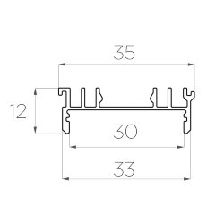 Профиль алюминиевый LC-LSS-1236-2 Anod