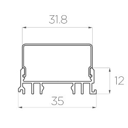 Профиль алюминиевый LC-LSS-1236-2 Anod
