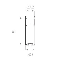Профиль накладной алюминиевый LC-LP-9030-2 Anod