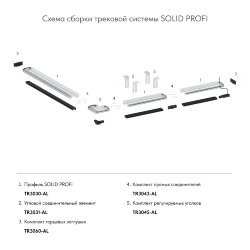 Торцевые заглушка для профиля TR3030-AL (комплект 2 шт), Denkirs TR3060-AL