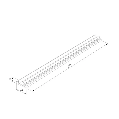 Titan Line  Декоративная накладка для шинопровода 20см титан 85232/00 - фото 5