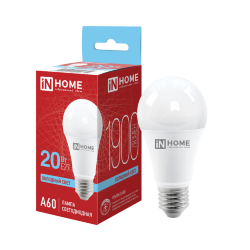 Лампа светодиодная LED-A60-VC 20Вт 230В Е27 6500К 1900Лм IN HOME