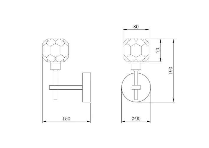 Настенный светильник (бра) Freya FR5114WL-01BZ (Латунь) - фото 2