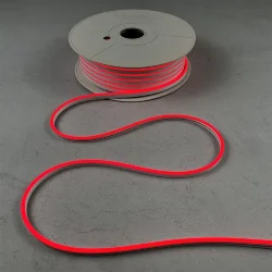 Односторонний Гибкий Неон 8х16мм Красный 12В, IP65