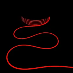 Односторонний Гибкий Неон 8х16мм Красный 12В, IP65