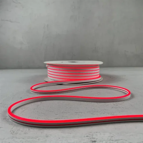 Односторонний Гибкий Неон 8х16мм Красный 12В, IP65. Фото 4.