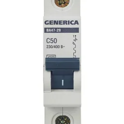 Выключатель автоматический модульный 1п C 50А 4.5кА ВА47-29 GENERICA MVA25-1-050-C