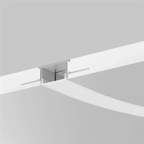 Алюминиевый профиль встраиваемый с боковым изгибом ALM-6214SB-S-2M (Серебро) - фото 3