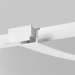 Алюминиевый профиль встраиваемый с боковым изгибом ALM-6214SB-S-2M (Серебро)