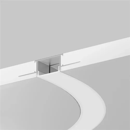 Алюминиевый профиль встраиваемый с боковым изгибом ALM-6214SB-S-2M (Серебро) - фото 5