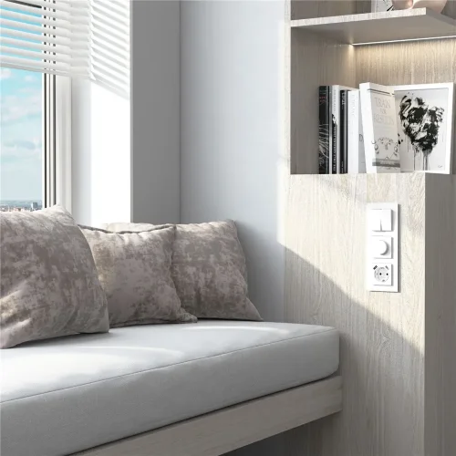 Рамка из стекла на 3 поста Senso белый soft-touch W0033101 - фото 3