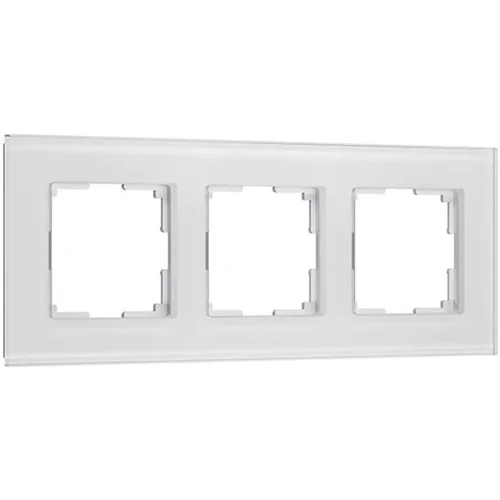 Рамка из стекла на 3 поста Senso белый soft-touch W0033101 - фото 5