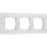 Рамка из стекла на 3 поста Senso белый soft-touch W0033101 - фото 5