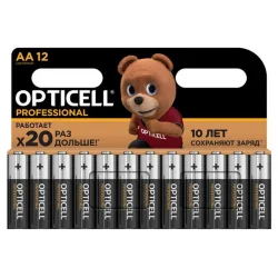 Элемент питания алкалиновый AA/LR6 (блист. 12шт) Professional Opticell 5052005/6052005