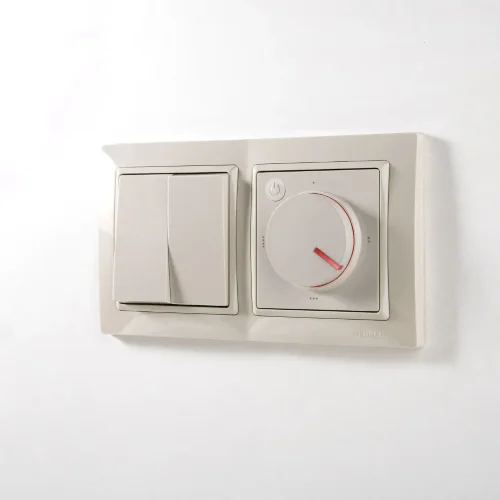 Выключатель двухклавишный (слоновая кость) W1120003 - фото