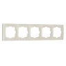 Рамка из поликарбоната на 5 постов Snabb Basic слоновая кость W0052003 - фото