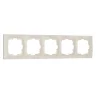 Рамка из поликарбоната на 5 постов Snabb Basic слоновая кость W0052003 - фото