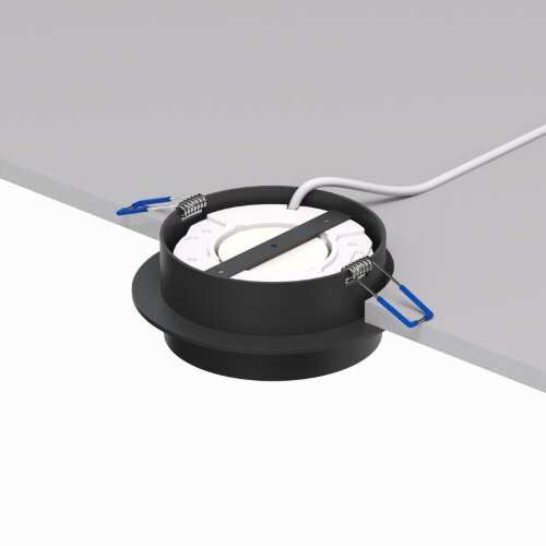 DK2090-BK Встраиваемый светильник FLAT, IP 20, до 15 Вт, GX53, LED, черный, алюминий. Фото 4