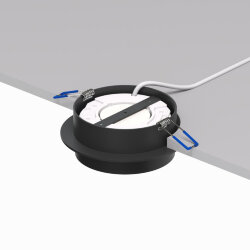 Встраиваемый светильник FLAT, IP 20, до 15 Вт, GX53, LED, черный, алюминий, Denkirs DK2090-BK