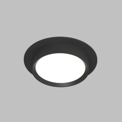 Встраиваемый светильник FLAT, IP 20, до 15 Вт, GX53, LED, черный, алюминий, Denkirs DK2090-BK