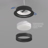 DK2090-BK Встраиваемый светильник FLAT, IP 20, до 15 Вт, GX53, LED, черный, алюминий. Фото 3