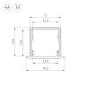 Профиль SL-MINI-15-2000 ANOD (Arlight, Алюминий) 049019 - фото 4