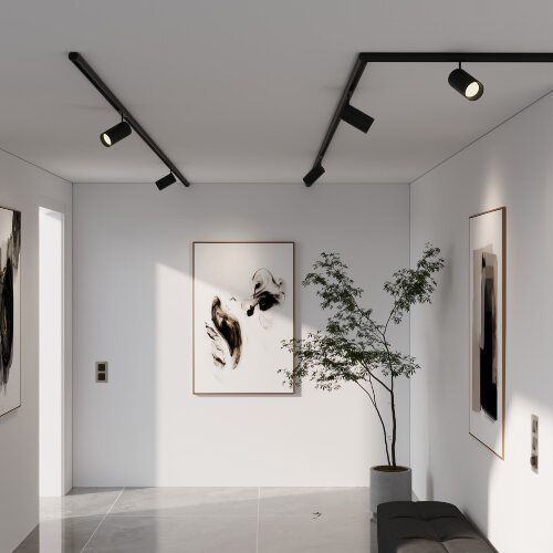 Трековый светильник Slim Magnetic R02 12W 4200K черный - Фото 6