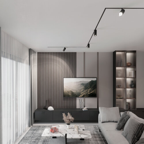 Трековый светильник Slim Magnetic R02 12W 4200K черный - Фото 5