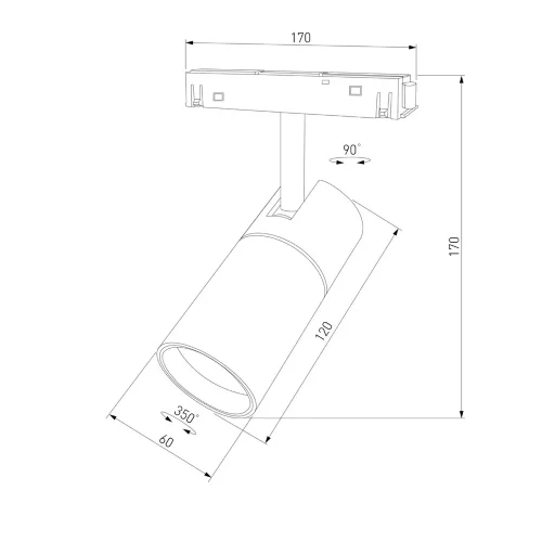 Slim Magnetic R02 Трековый светильник 12W 4200K черный 85012/01 85012/01 - фото 10