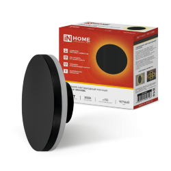 Светильник уличный светодиодный ДБУ HALO-R1530BL 15Вт 3000К IP54 150x50мм круглый черный IN HOME