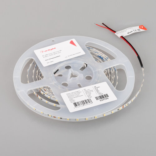 Светодиодная лента RT-А80-5mm 24V Cool 8К (5 W/m, IP20, 2835, 5m) (Arlight, Открытый) 037799 - фото 2