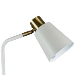 UML-T700 E27 WHITE Торшер напольный под лампу Е27, 40W, с регулировкой наклона, Механический выключатель, Белый