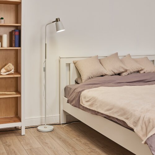 UML-T700 E27 WHITE Торшер напольный под лампу Е27, 40W, с регулировкой наклона, Механический выключатель, Белый - фото 9