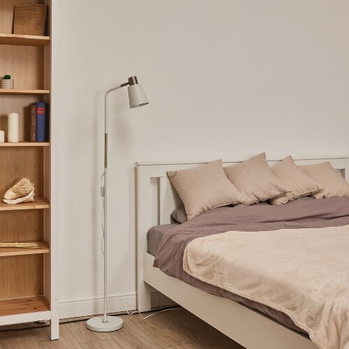 UML-T700 E27 WHITE Торшер напольный под лампу Е27, 40W, с регулировкой наклона, Механический выключатель, Белый - фото 10