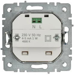 Подсветка светодиодная BRITE встраив. ПЛ20-БрБ механизм бел. IEK BR-FL20-K01