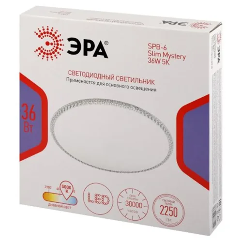 Светильник светодиодный Классик SPB-6 WH Slim Mystery 36W-5К 36Вт 5000К без ДУ Эра Б0069767 - фото 2