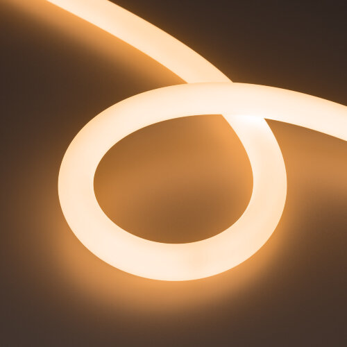 Светодиодная лента герметичная MOONLIGHT-SIDE-FP-X1088-D25mm 24V Warm2300 (20 W/m, IP65, 5m, wire x1) (Arlight, Вывод боковой, 3 года) - фото 1