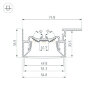 Профиль FOLED-50-CEIL-SIDE-2000 (Arlight, Алюминий) 035770 - фото 4