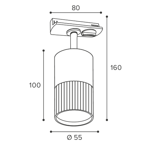 Трековый светильник WOLTA WTL-GU10/18B под лампу GU10 Черный DUO - фото 2.