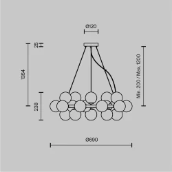 Подвесной светильник Dallas G9х25 (Золото)