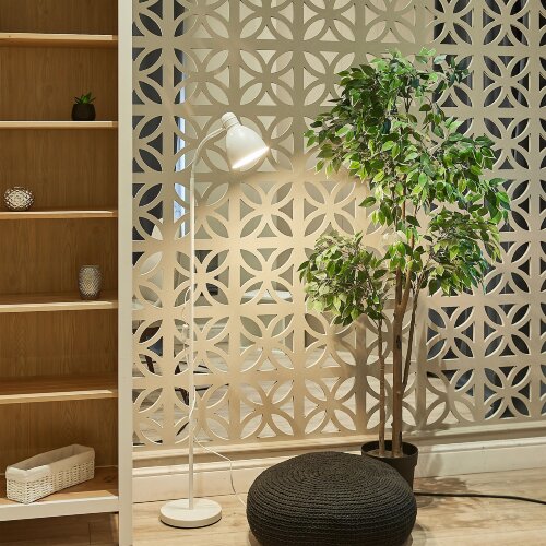 UML-T701 E27 WHITE Торшер напольный под лампу Е27, 60W, с регулировкой наклона, Механический выключатель, Белый - фото 9