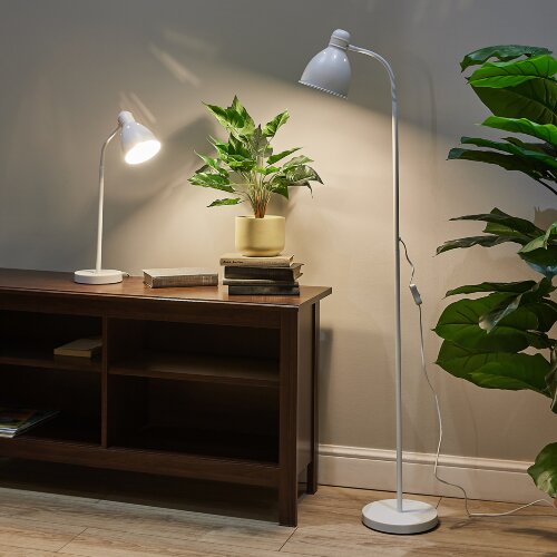 UML-T701 E27 WHITE Торшер напольный под лампу Е27, 60W, с регулировкой наклона, Механический выключатель, Белый - фото 11