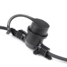 UDL-K121 10-E27-5M 5C IP65 BLACK BELT-LIGHT Гирлянда Белт-лайт, 5 м + 1.5м сетевой шнур, 10 патронов E27, шаг 50см, 5 заглушек, Чёрная. - фото 4
