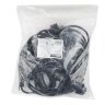 UDL-K121 10-E27-5M 5C IP65 BLACK BELT-LIGHT Гирлянда Белт-лайт, 5 м + 1.5м сетевой шнур, 10 патронов E27, шаг 50см, 5 заглушек, Чёрная. - фото 10