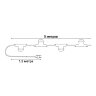 UDL-K121 10-E27-5M 5C IP65 BLACK BELT-LIGHT Гирлянда Белт-лайт, 5 м + 1.5м сетевой шнур, 10 патронов E27, шаг 50см, 5 заглушек, Чёрная. - фото 11